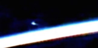 ISS captures UFO hovering Earth.