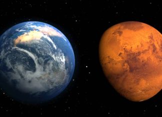 Earth and Mars compared