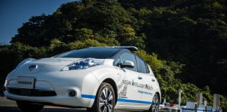 Nissan uses self driving towing cars at Oppama Plant.