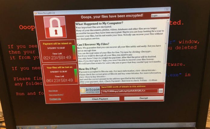 Computer infected with ransomware