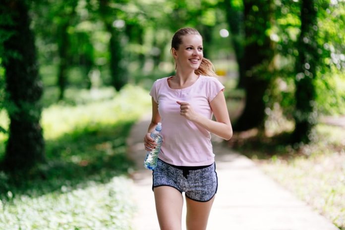 Stay Fit Woman Jogging