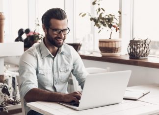 Man Working on Computer