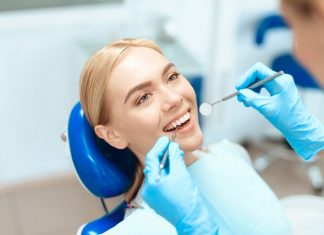 Woman Getting Dental Treatment