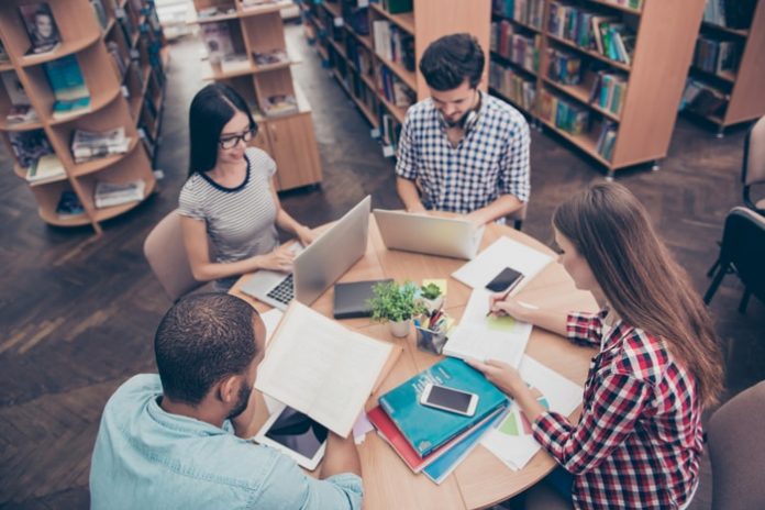 Group of Students Doing Homework