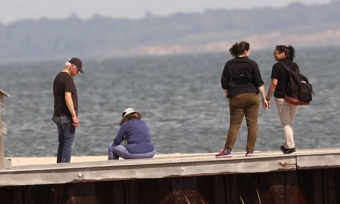 Bill Clinton & Wife Hillary Stroll the Beach as Monica Lewinsky Launches Film